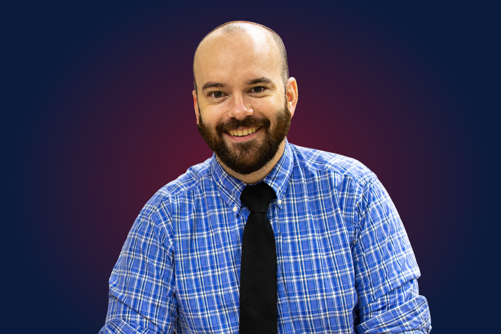 Justin Siebert with an anatomy teaching model